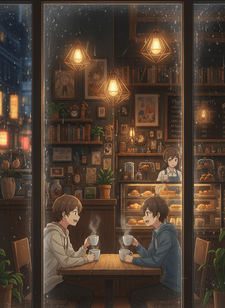 Rainy café slice of life