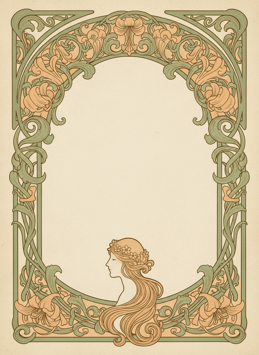 Art Nouveau floral