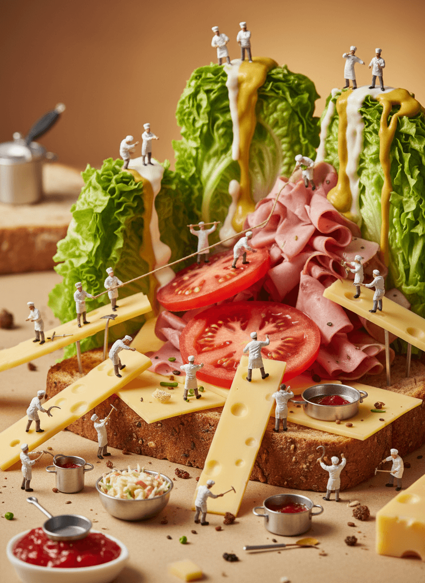 Miniature food diorama