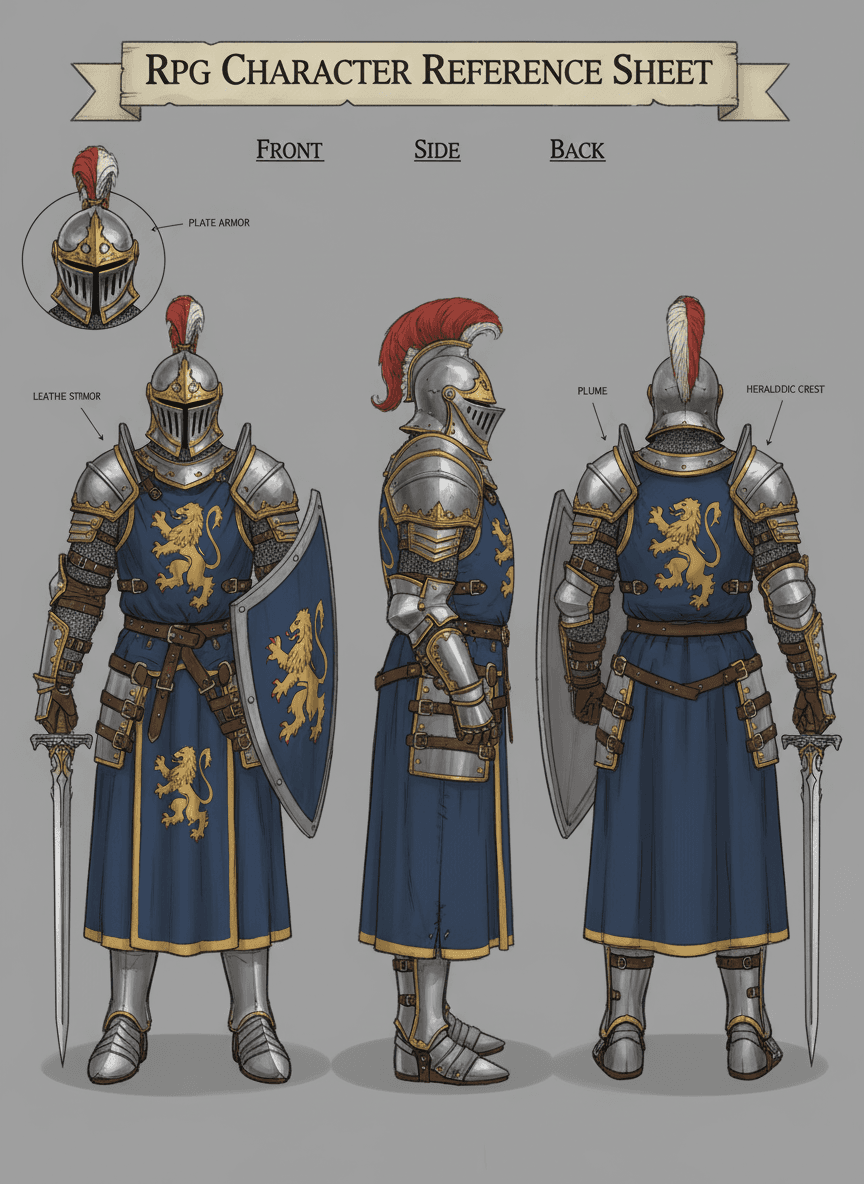 Knight reference sheet