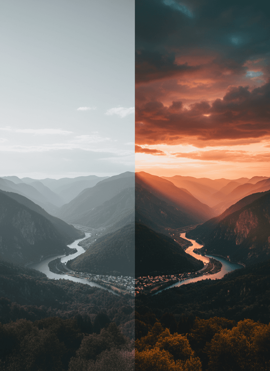 Before / after grade