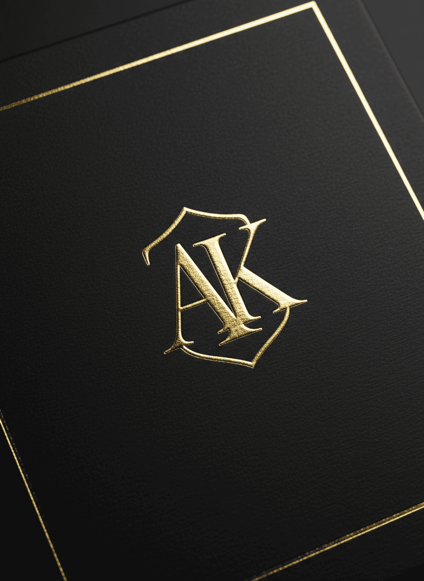Luxury foil monogram