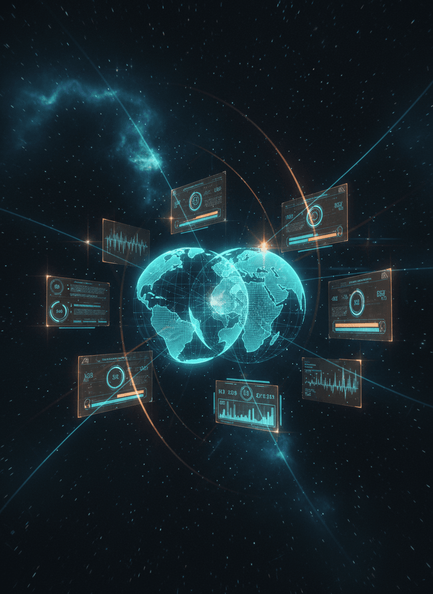 Floating holographic UI