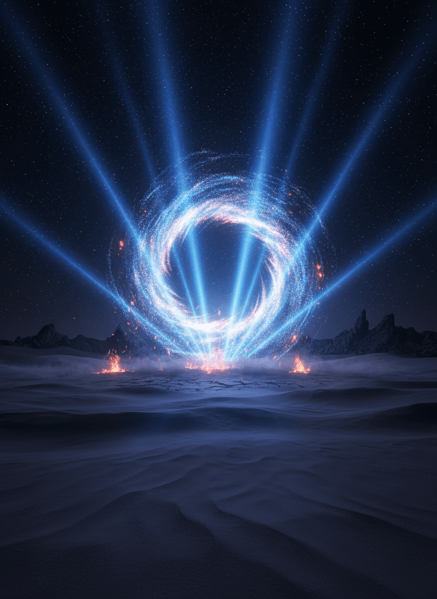 Desert particle portal